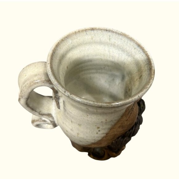 Vintage Ugly Face with Feet Pottery Mug - Picture 6 of 7